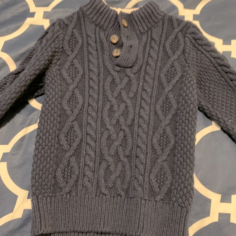 Navy three button collar Baby Gap sweater